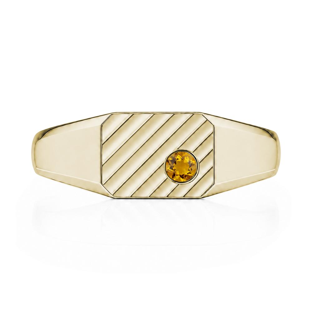 Petite Emerald Mens Signet Ring - LUO Jewelry #gemstone_Citrine