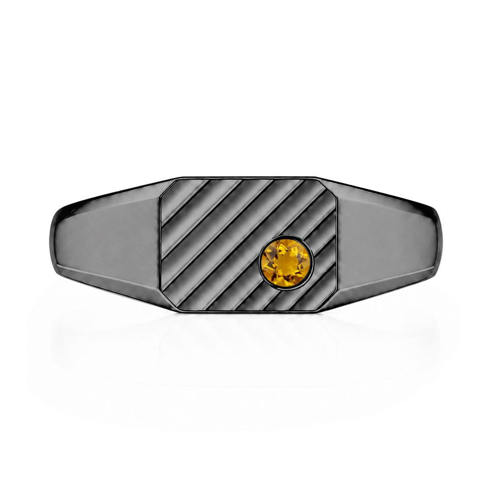 Petite Emerald Mens Signet Ring - LUO Jewelry #gemstone_Citrine