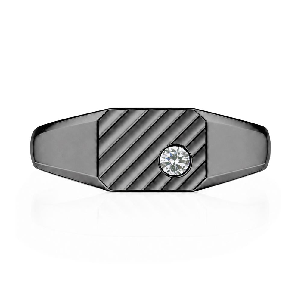 Petite Emerald Mens Signet Ring - LUO Jewelry #gemstone_Cubic Zirconia