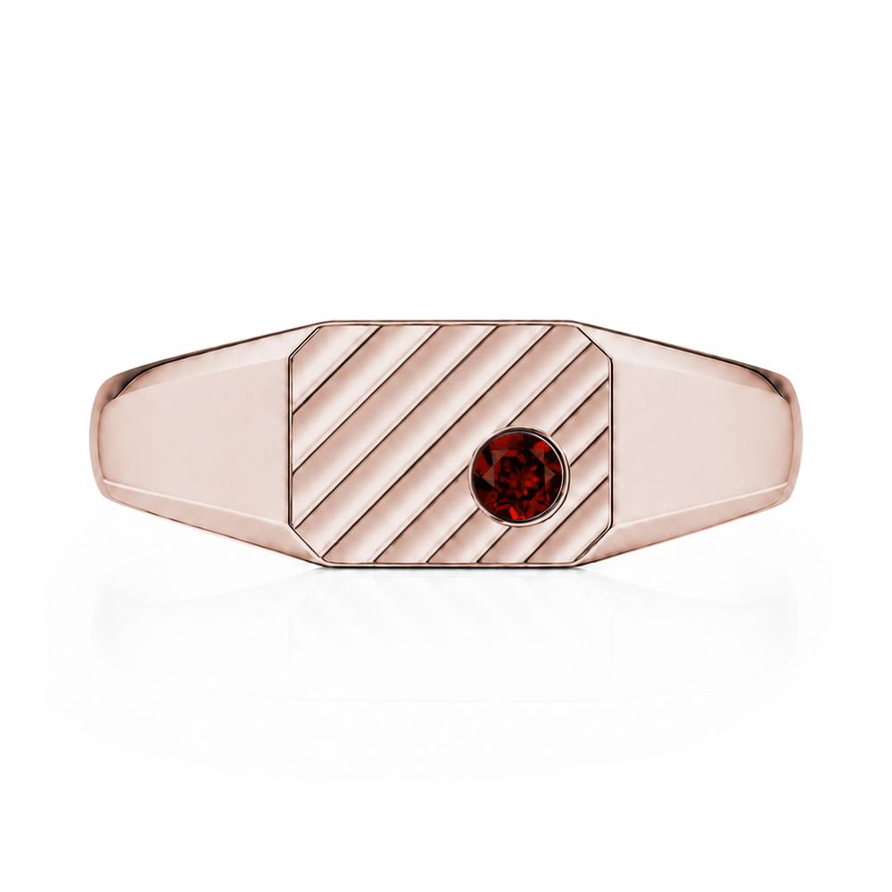 Petite Emerald Mens Signet Ring - LUO Jewelry #gemstone_Garnet