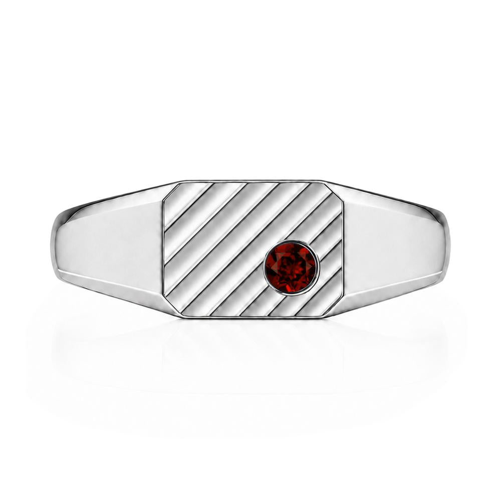 Petite Emerald Mens Signet Ring - LUO Jewelry #gemstone_Garnet