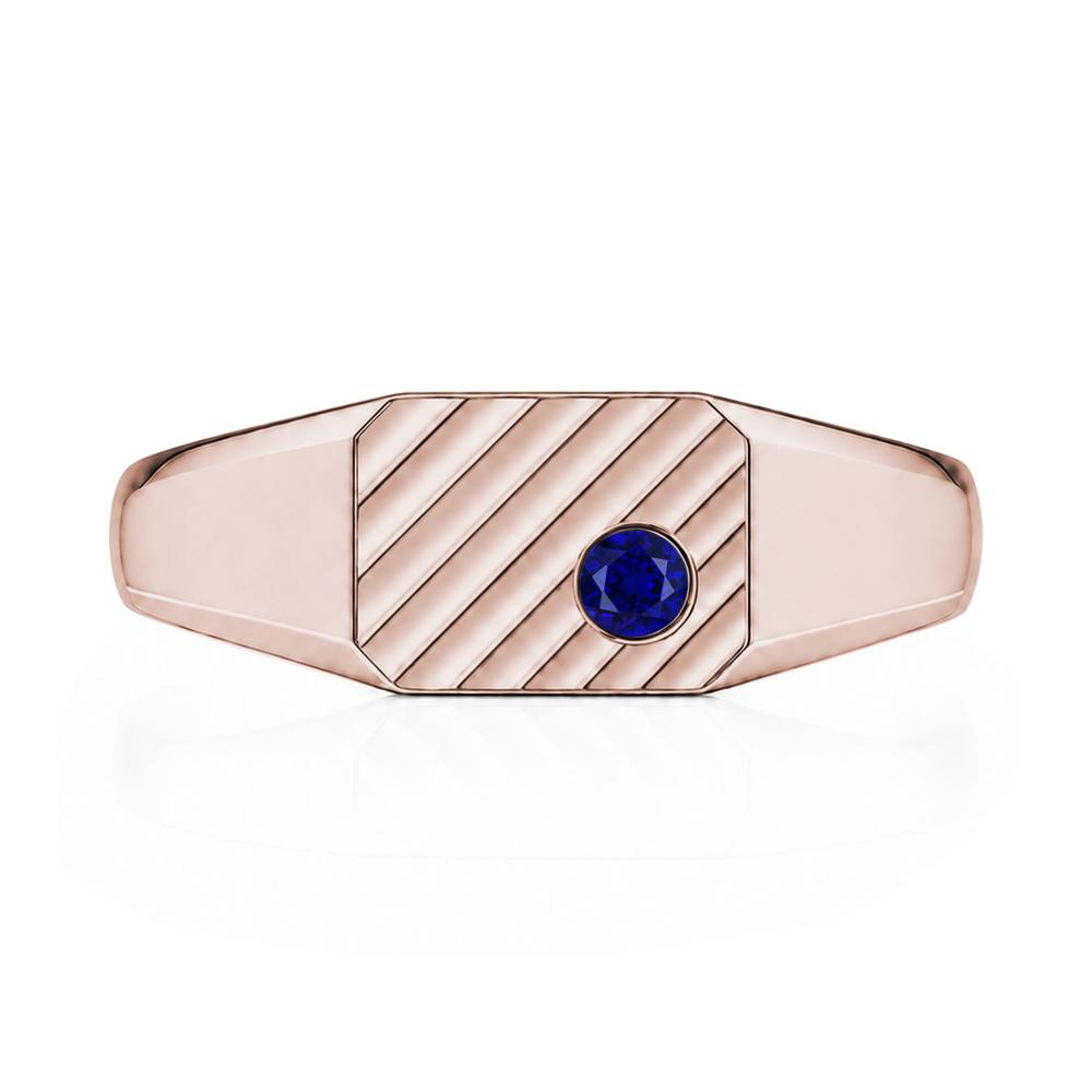 Petite Emerald Mens Signet Ring - LUO Jewelry #gemstone_Sapphire