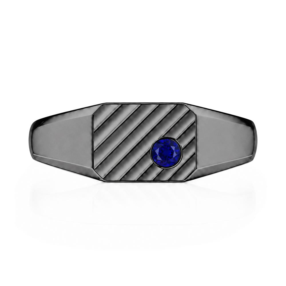 Petite Emerald Mens Signet Ring - LUO Jewelry #gemstone_Sapphire