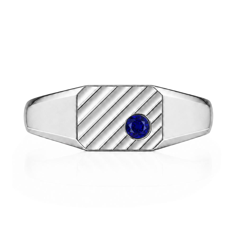 Petite Emerald Mens Signet Ring - LUO Jewelry #gemstone_Sapphire