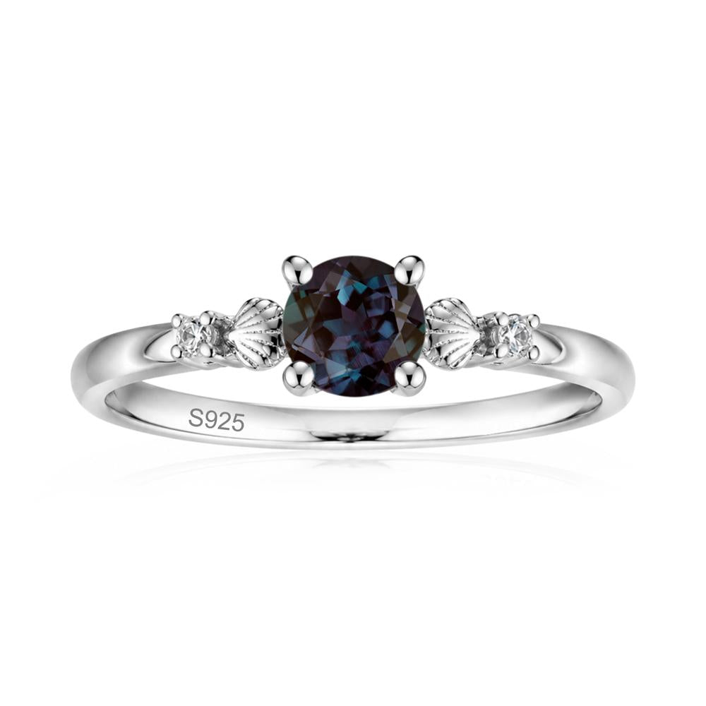 Round Shaped Amethyst Conch Ring - LUO Jewelry #gemstone_Alexandrite