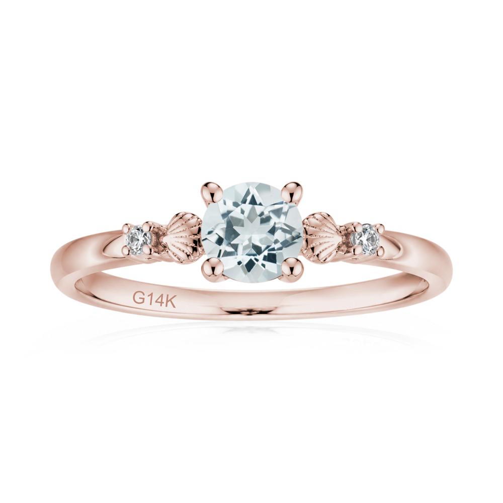 Round Shaped Amethyst Conch Ring - LUO Jewelry #gemstone_Aquamarine
