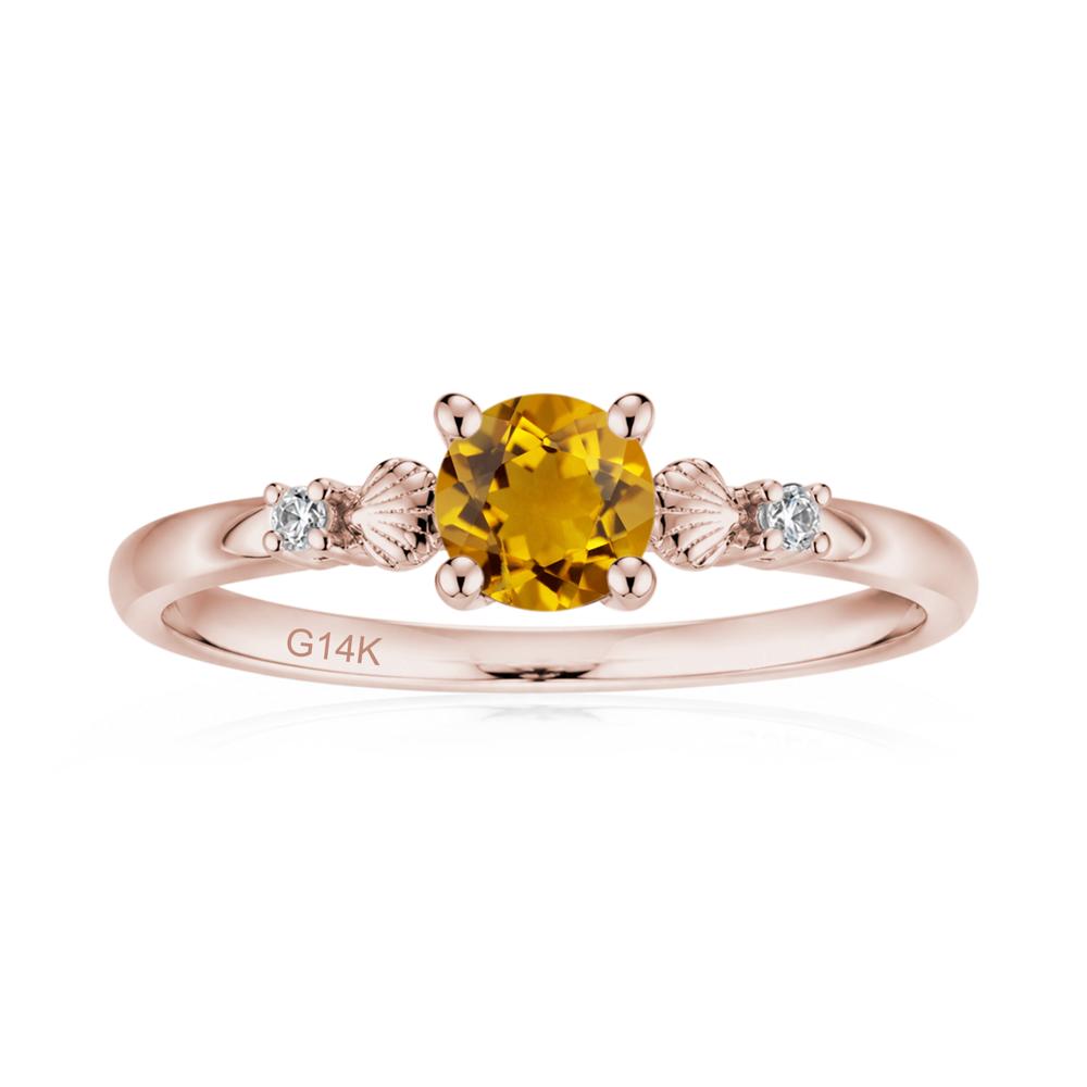 Round Shaped Amethyst Conch Ring - LUO Jewelry #gemstone_Citrine