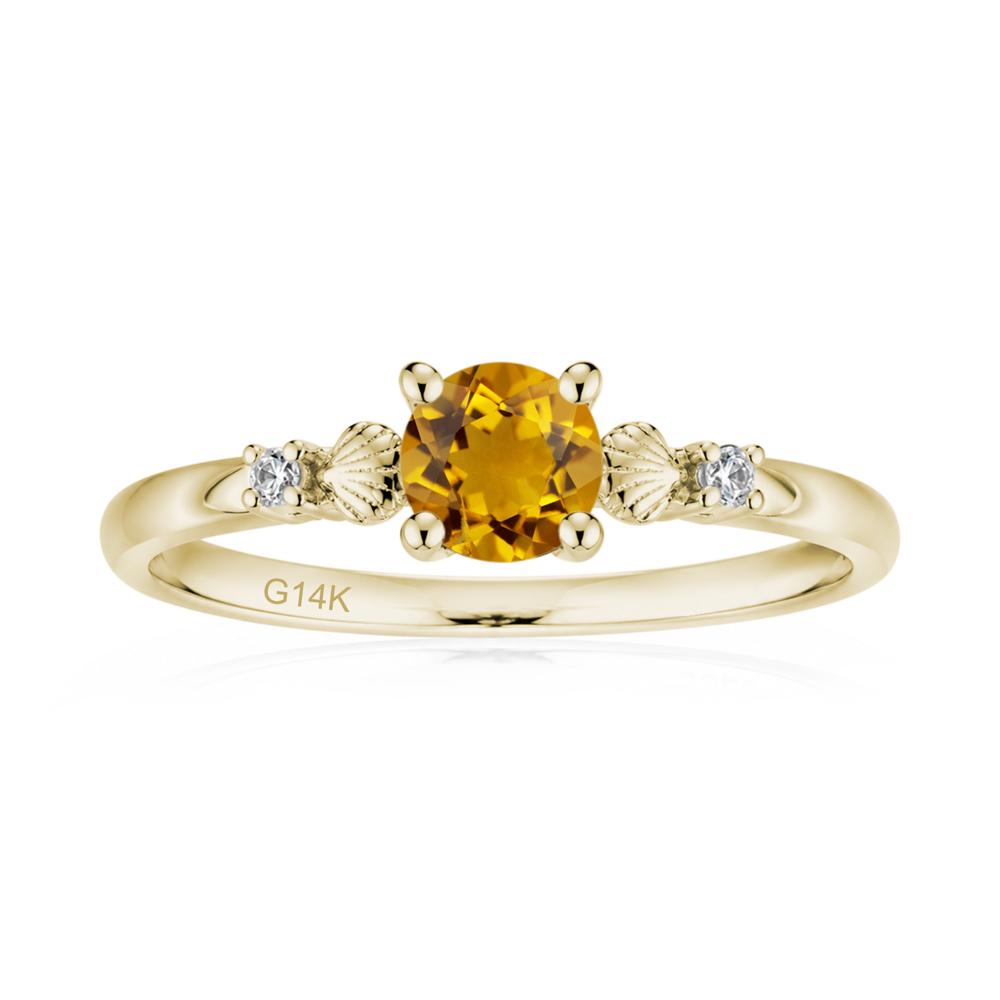 Round Shaped Amethyst Conch Ring - LUO Jewelry #gemstone_Citrine