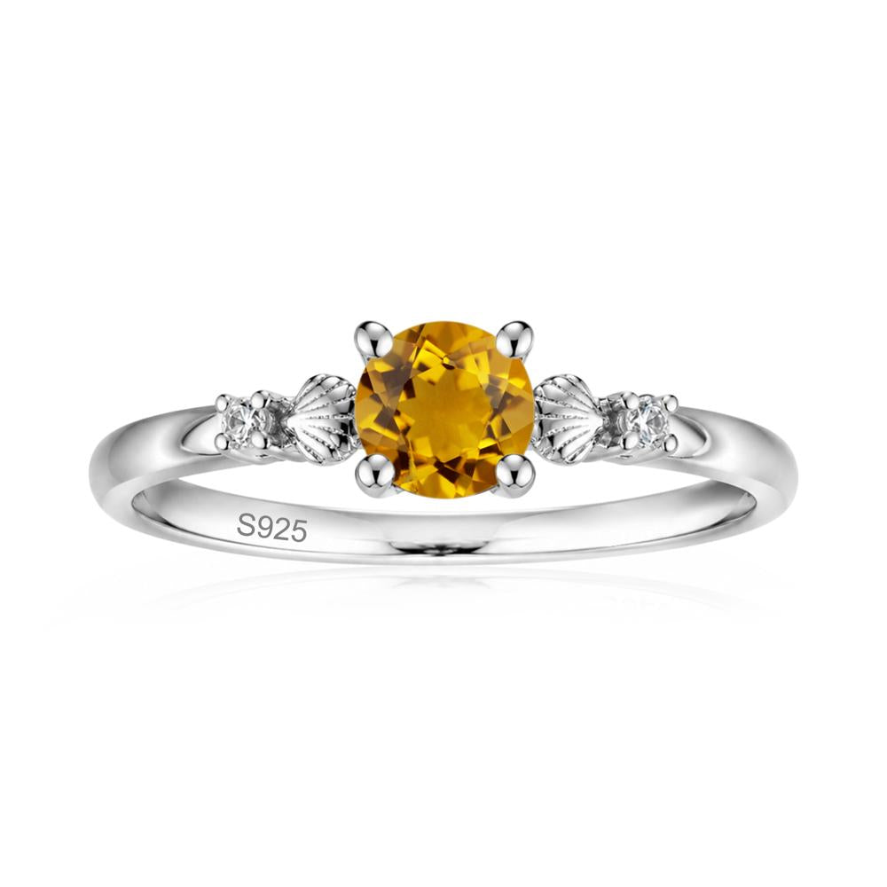 Round Shaped Amethyst Conch Ring - LUO Jewelry #gemstone_Citrine