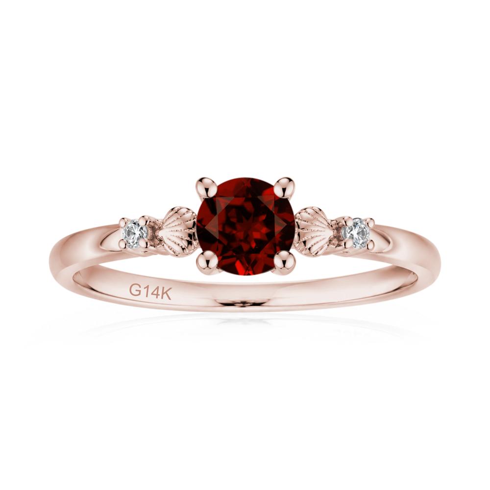 Round Shaped Amethyst Conch Ring - LUO Jewelry #gemstone_Garnet