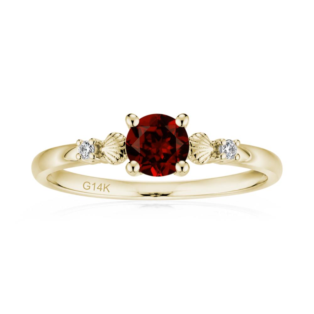 Round Shaped Amethyst Conch Ring - LUO Jewelry #gemstone_Garnet