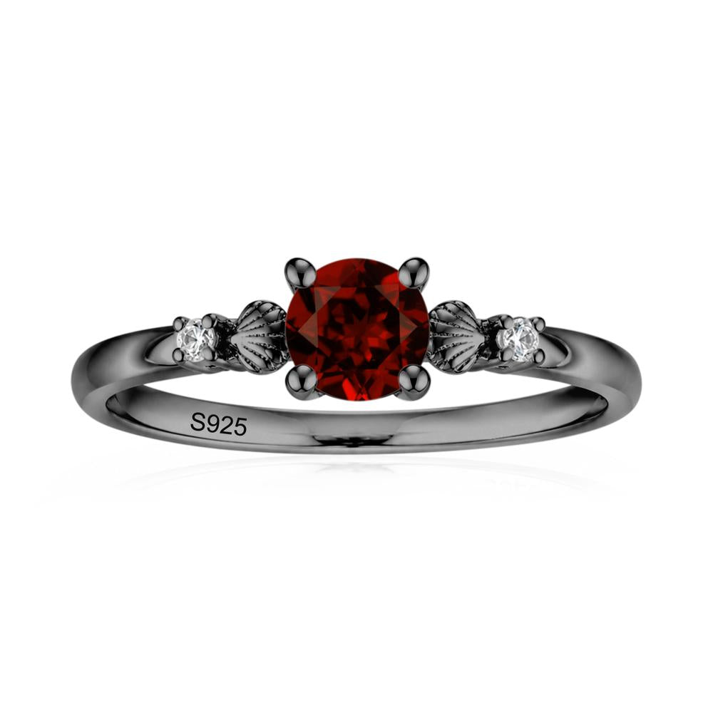 Round Shaped Amethyst Conch Ring - LUO Jewelry #gemstone_Garnet