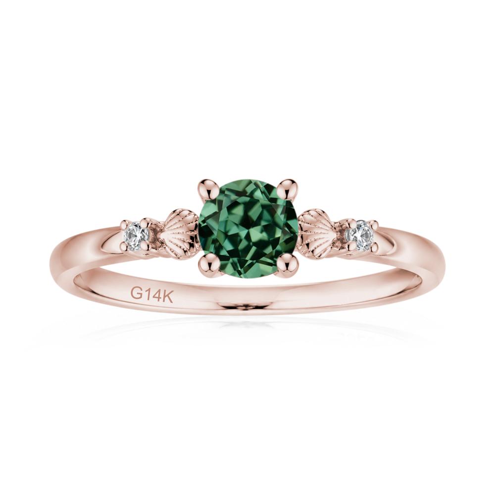 Round Shaped Amethyst Conch Ring - LUO Jewelry #gemstone_Green Sapphire