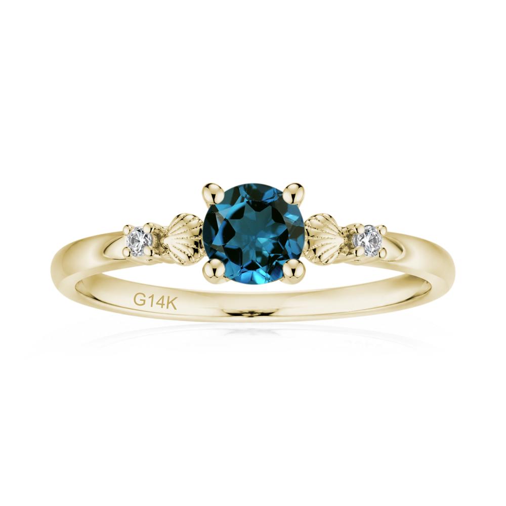 Round Shaped Amethyst Conch Ring - LUO Jewelry #gemstone_London Blue Topaz