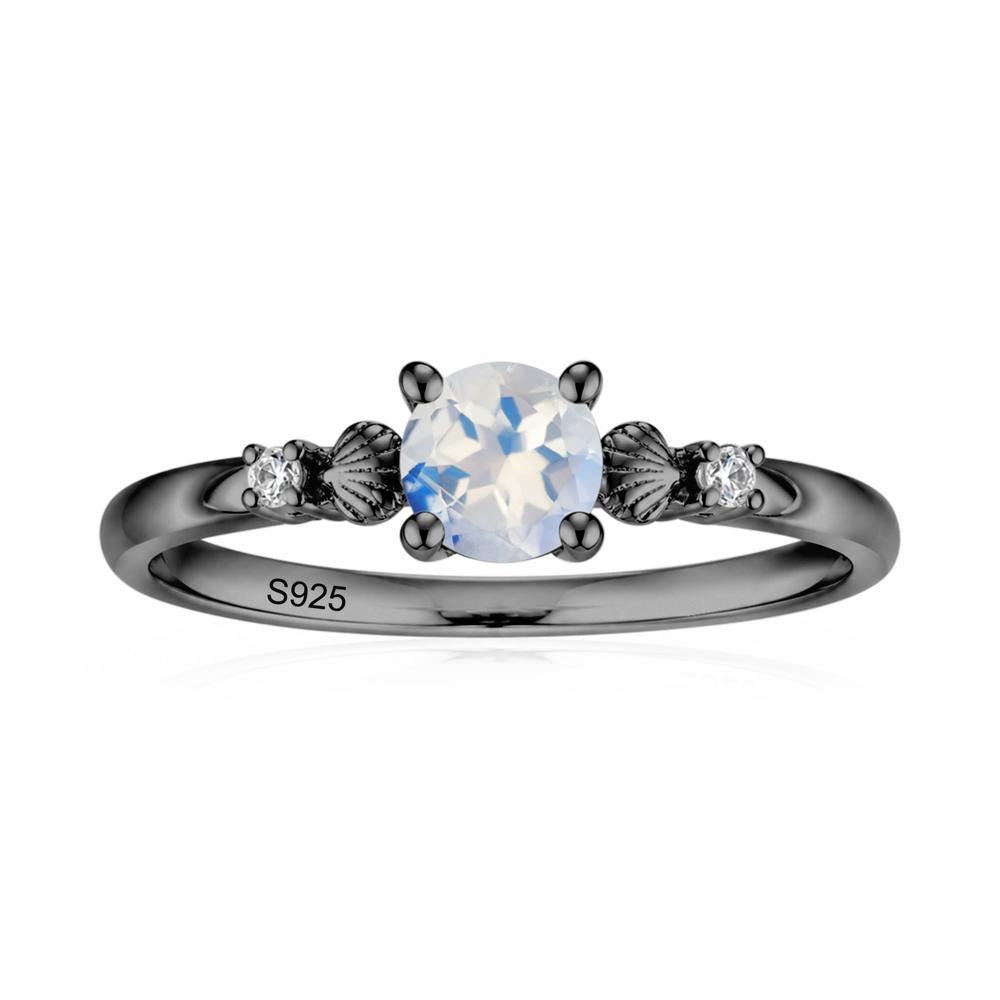 Round Shaped Amethyst Conch Ring - LUO Jewelry #gemstone_Moonstone