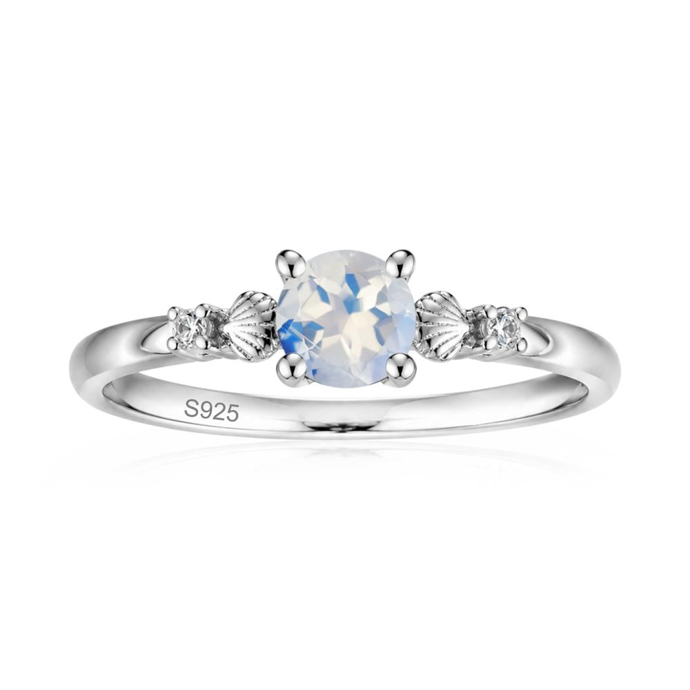 Round Shaped Amethyst Conch Ring - LUO Jewelry #gemstone_Moonstone