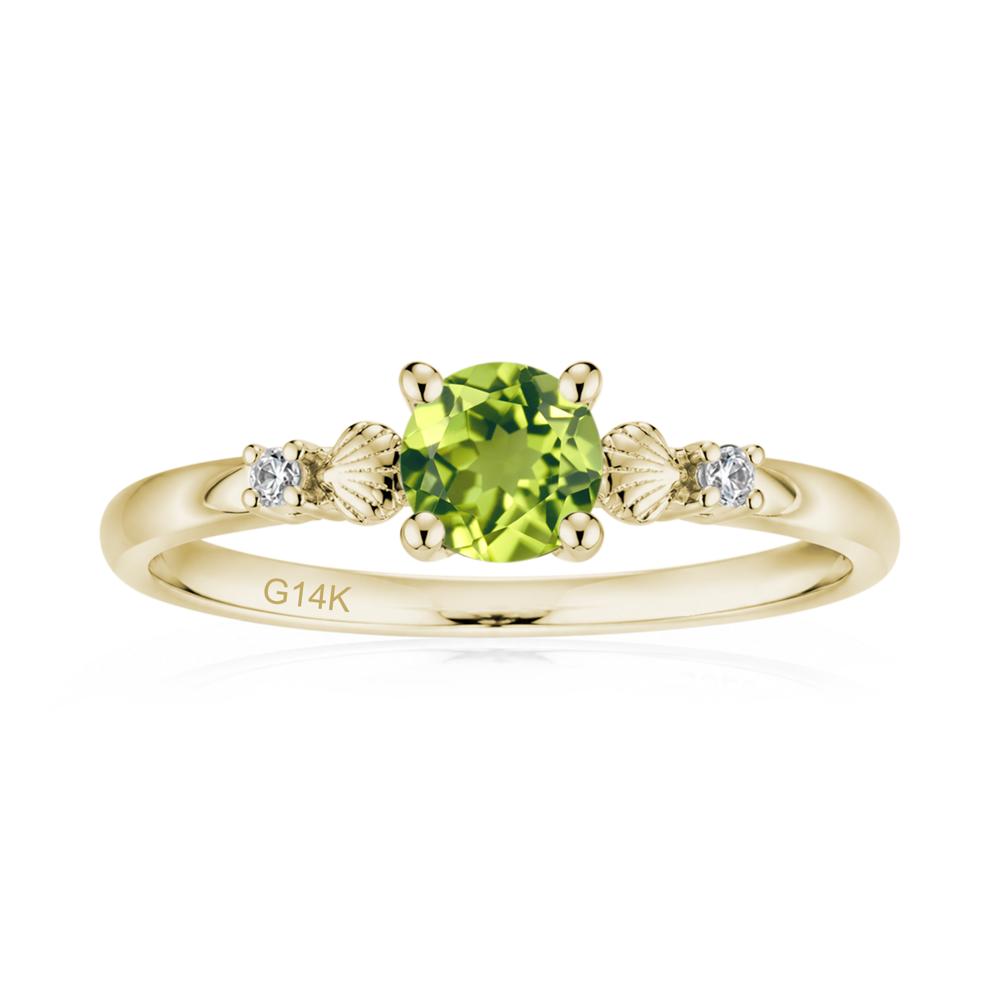Round Shaped Amethyst Conch Ring - LUO Jewelry #gemstone_Peridot