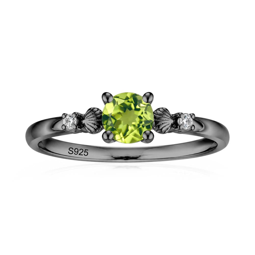 Round Shaped Amethyst Conch Ring - LUO Jewelry #gemstone_Peridot