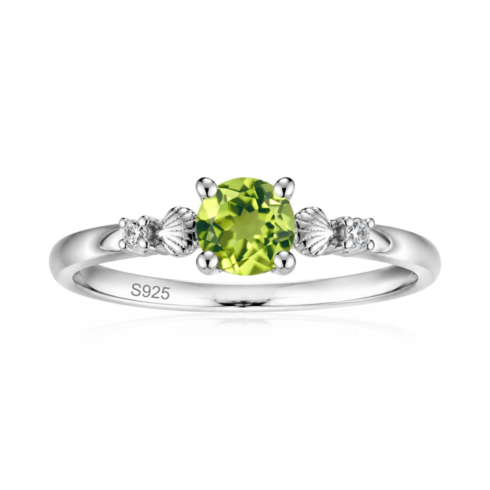 Round Shaped Amethyst Conch Ring - LUO Jewelry #gemstone_Peridot