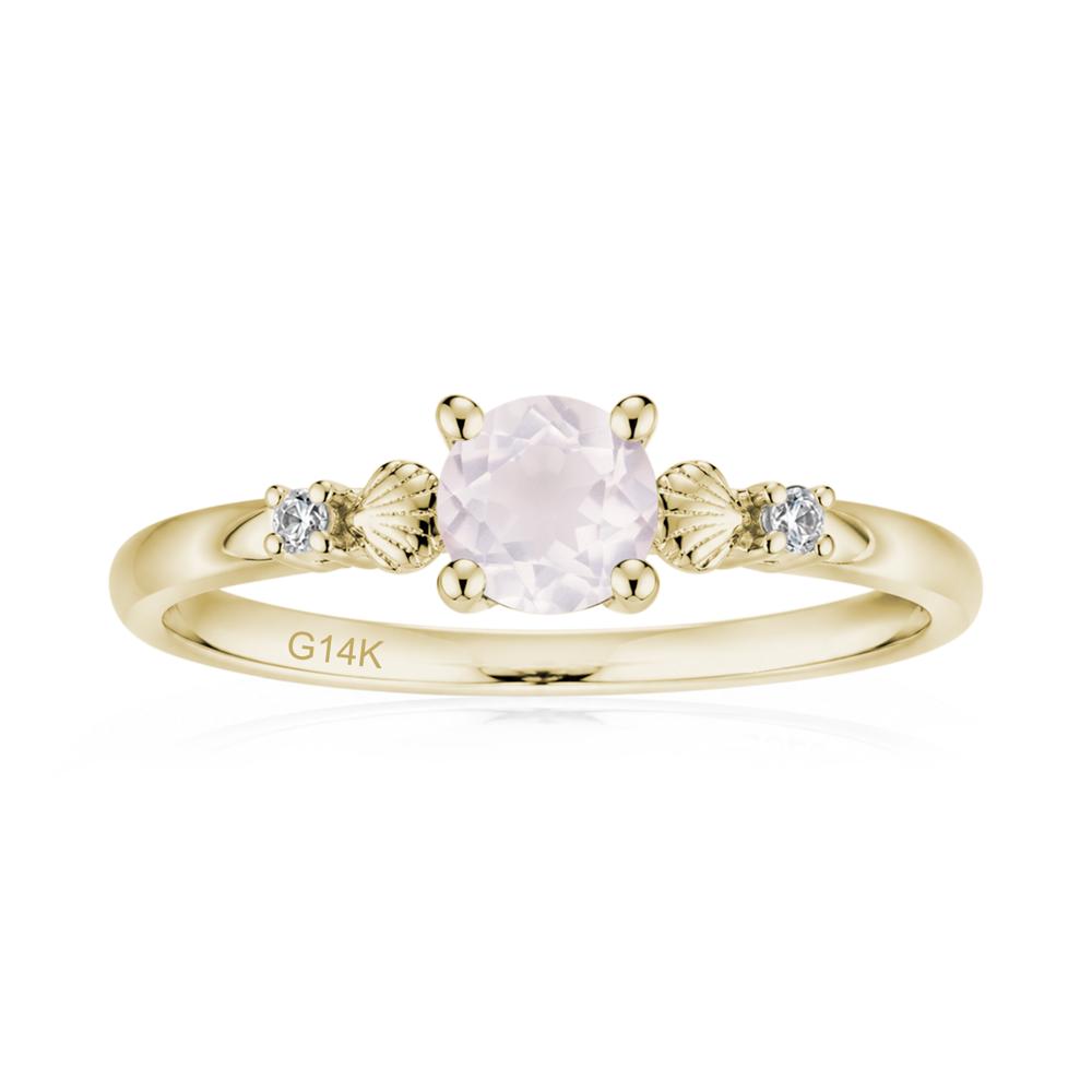 Round Shaped Amethyst Conch Ring - LUO Jewelry #gemstone_Rose Quartz