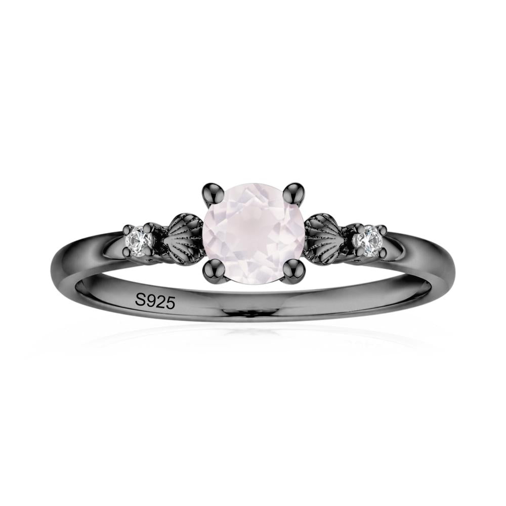 Round Shaped Amethyst Conch Ring - LUO Jewelry #gemstone_Rose Quartz
