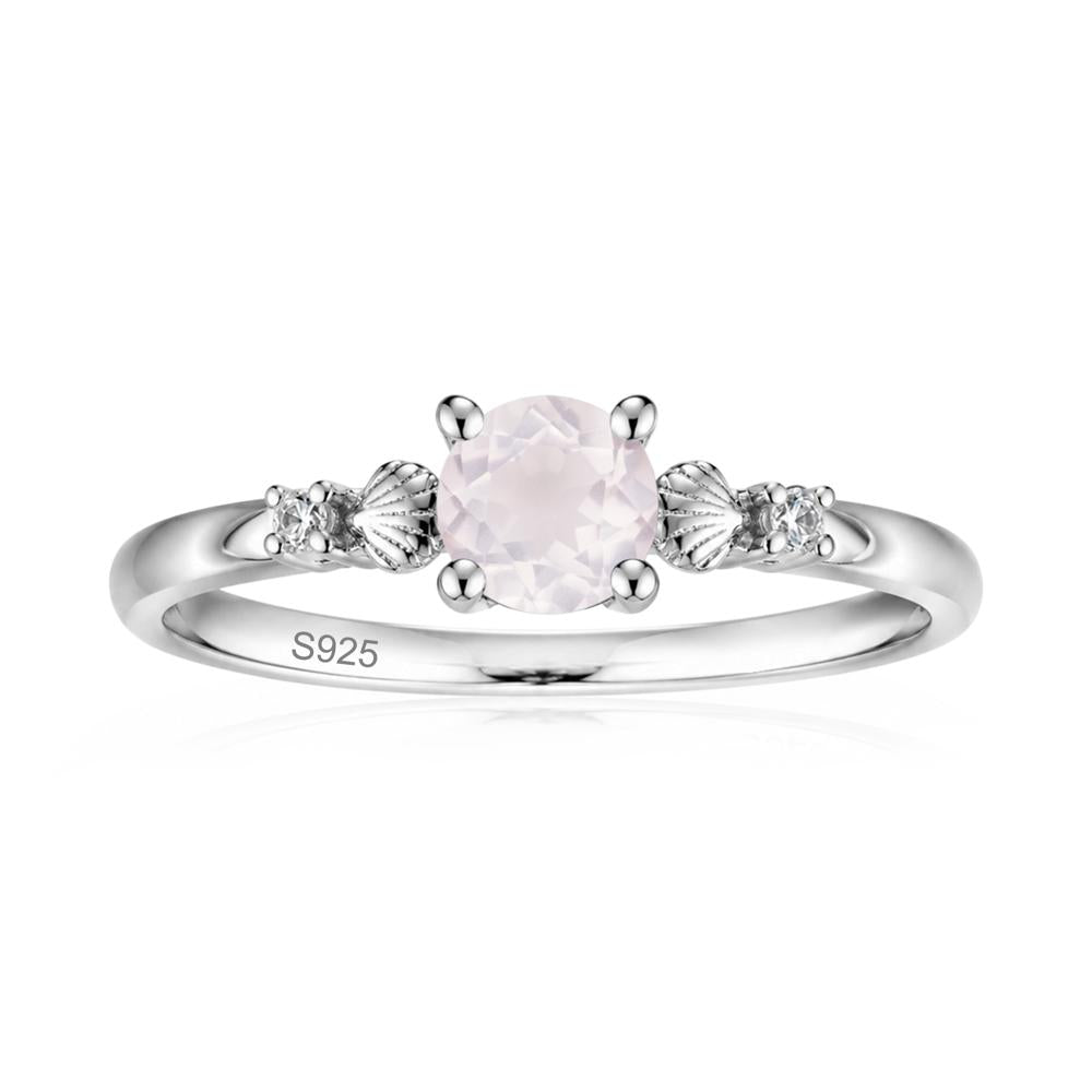 Round Shaped Amethyst Conch Ring - LUO Jewelry #gemstone_Rose Quartz