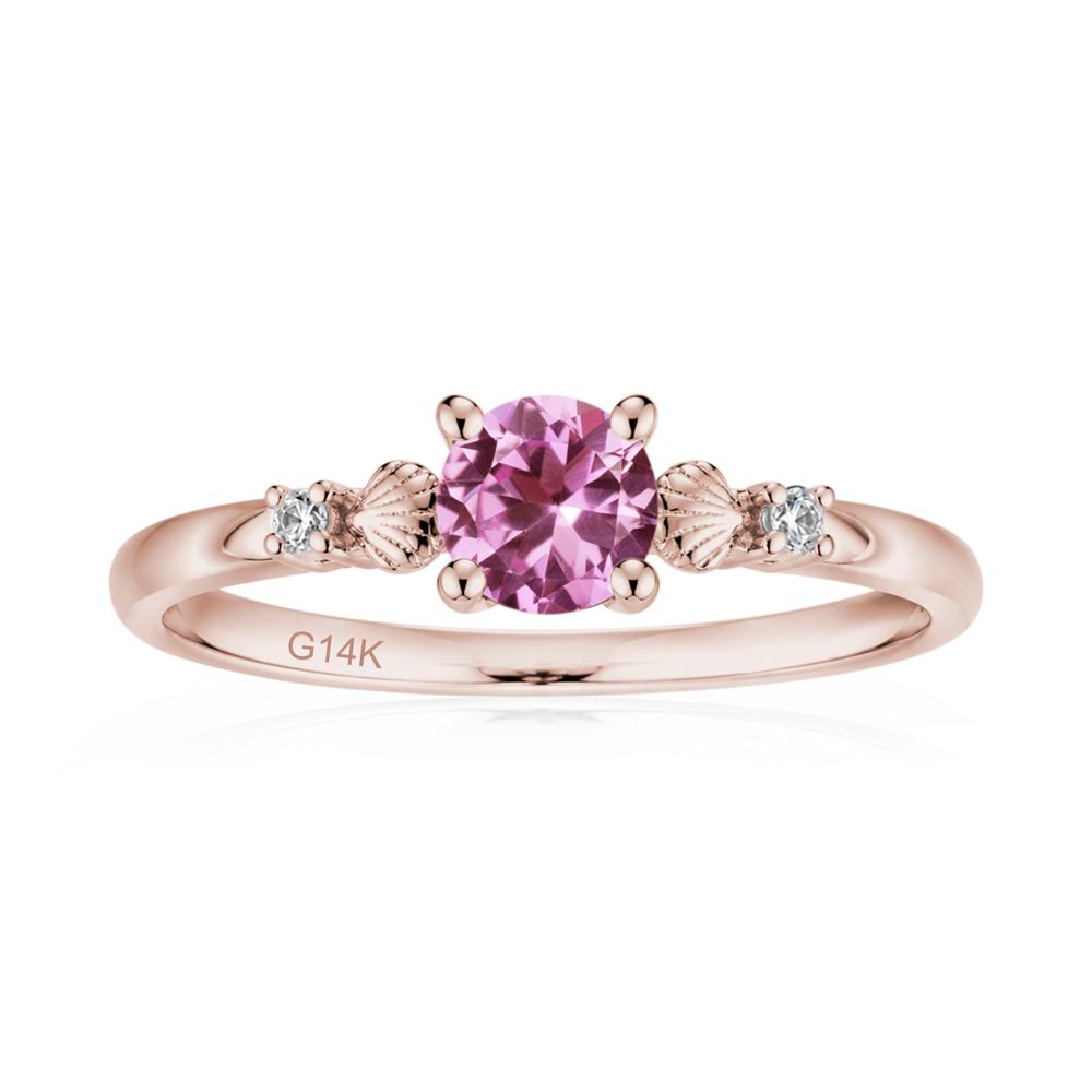 Round Shaped Amethyst Conch Ring - LUO Jewelry #gemstone_Pink Sapphire