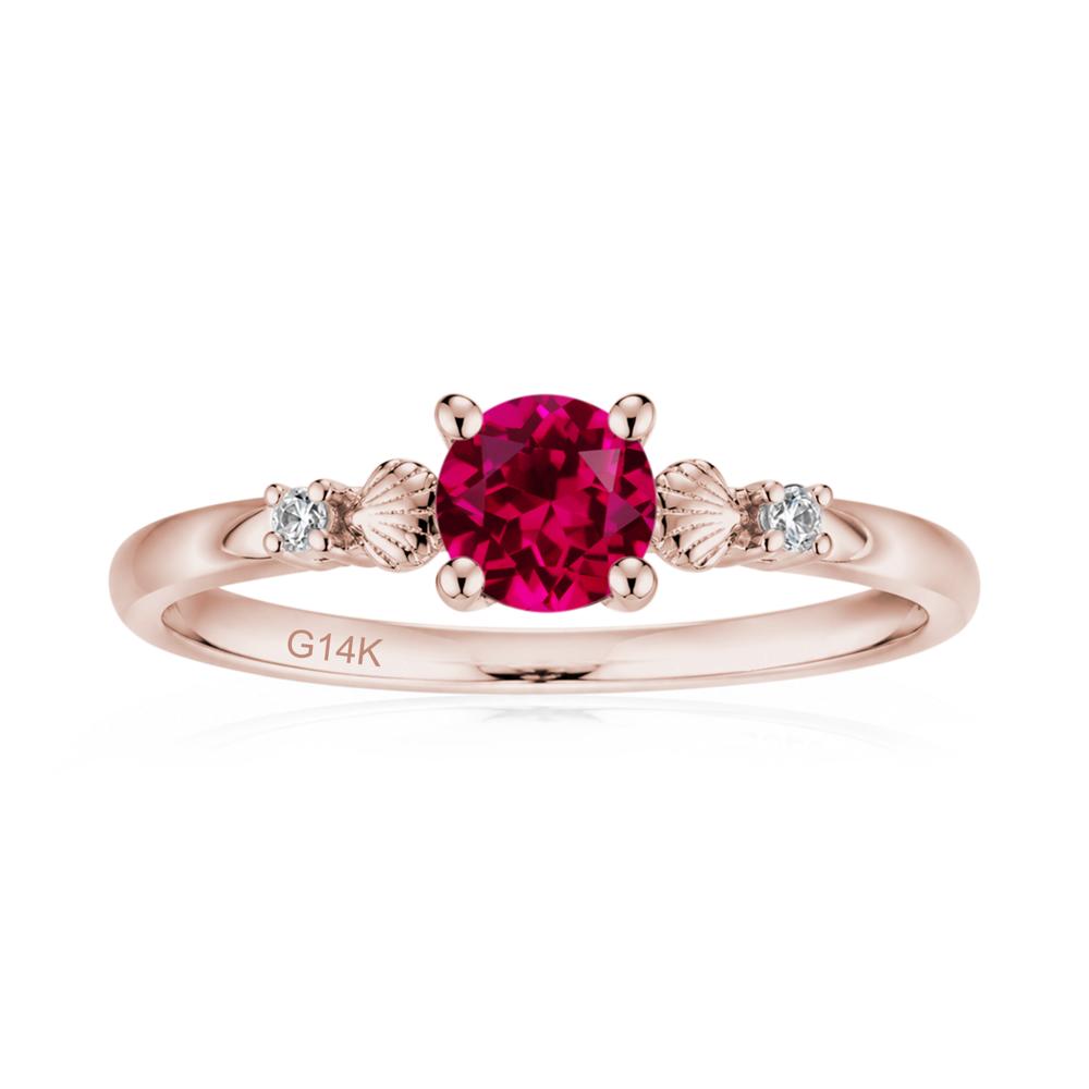 Round Shaped Amethyst Conch Ring - LUO Jewelry #gemstone_Ruby