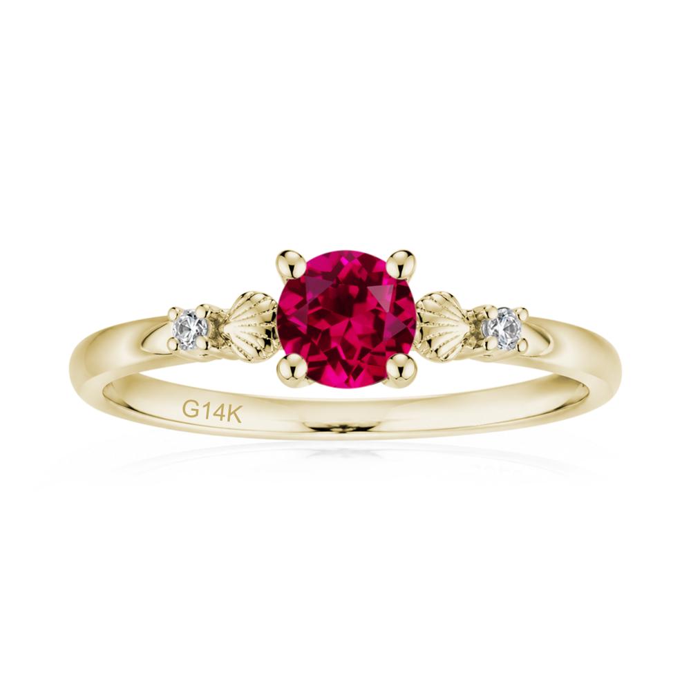 Round Shaped Amethyst Conch Ring - LUO Jewelry #gemstone_Ruby