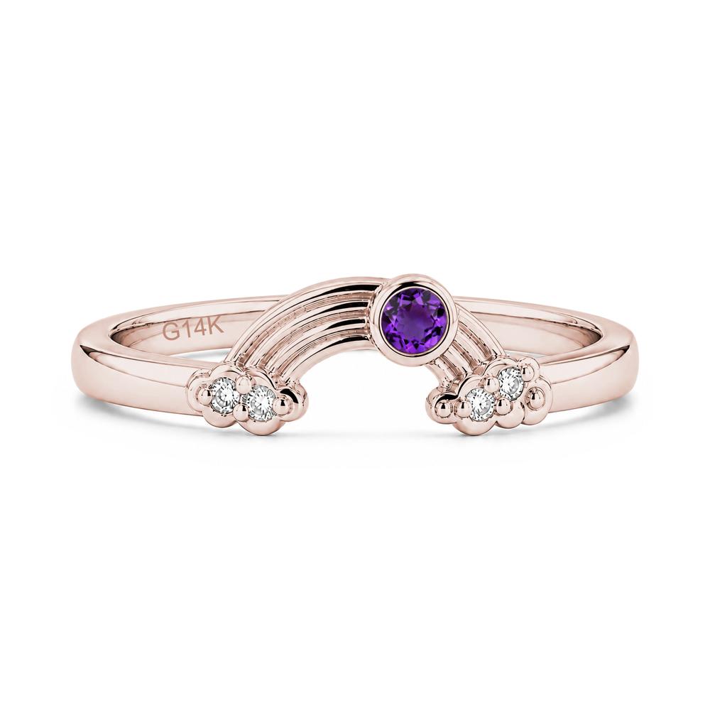 Petite Emerald Cute Rainbow Ring - LUO Jewelry #gemstone_Amethyst
