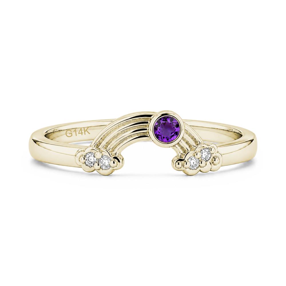 Petite Emerald Cute Rainbow Ring - LUO Jewelry #gemstone_Amethyst