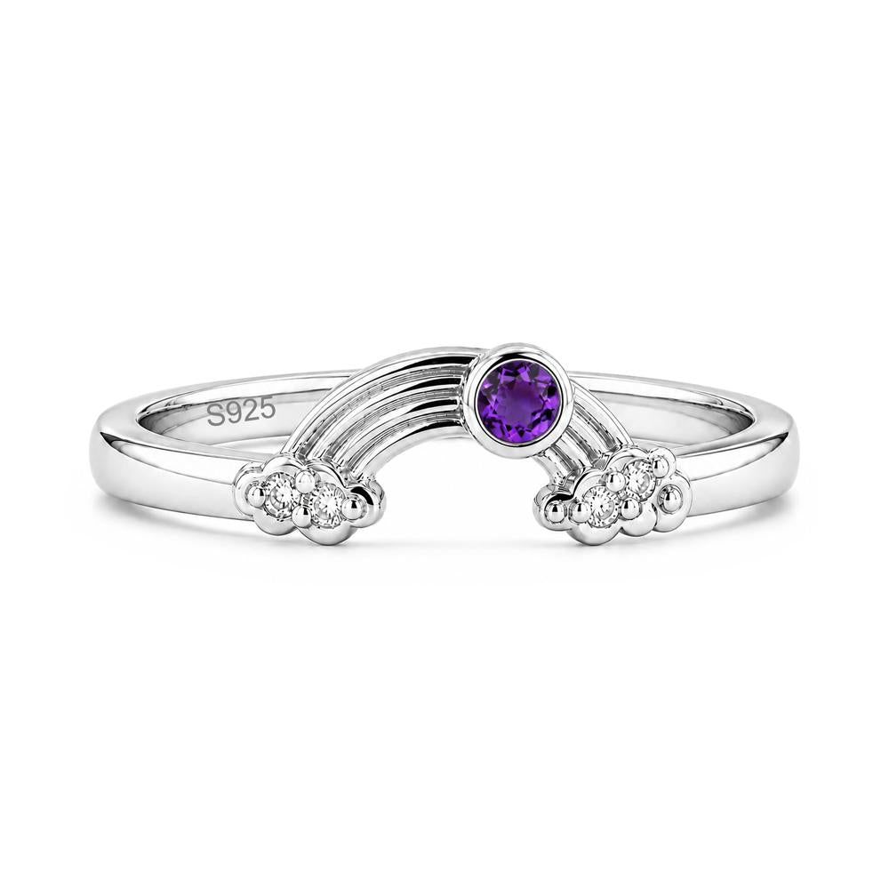 Petite Emerald Cute Rainbow Ring - LUO Jewelry #gemstone_Amethyst