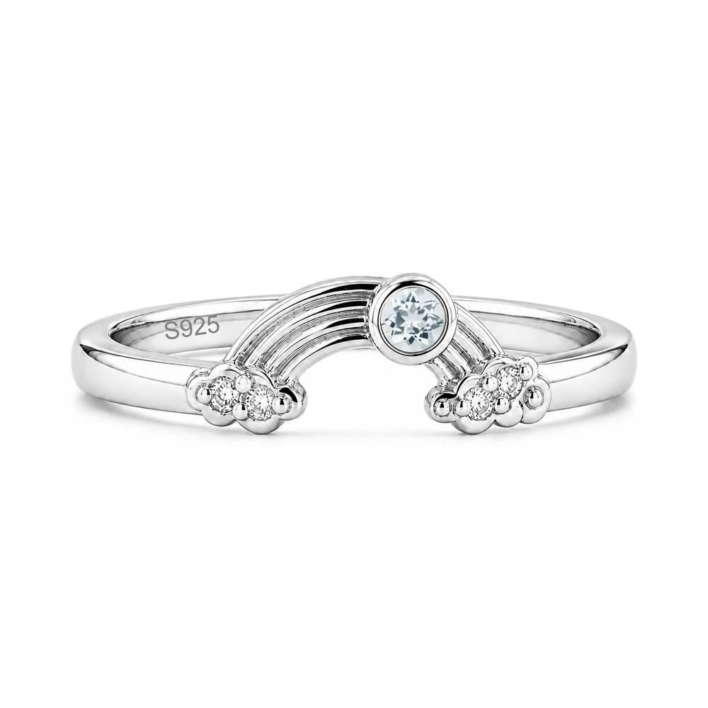 Petite Emerald Cute Rainbow Ring - LUO Jewelry #gemstone_Aquamarine