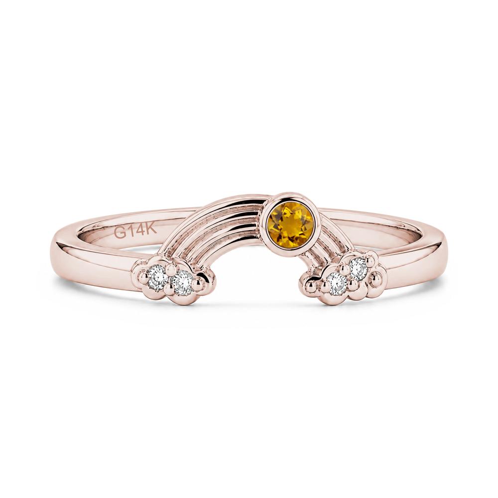 Petite Emerald Cute Rainbow Ring - LUO Jewelry #gemstone_Citrine