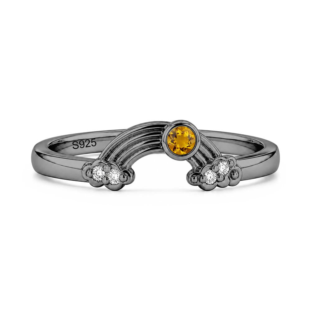 Petite Emerald Cute Rainbow Ring - LUO Jewelry #gemstone_Citrine