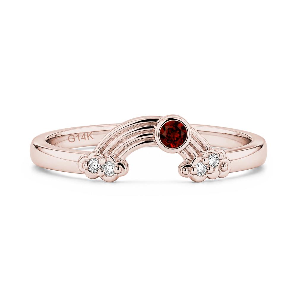 Petite Emerald Cute Rainbow Ring - LUO Jewelry #gemstone_Garnet