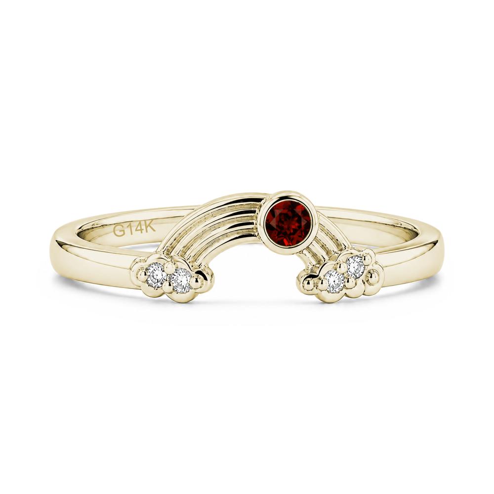 Petite Emerald Cute Rainbow Ring - LUO Jewelry #gemstone_Garnet