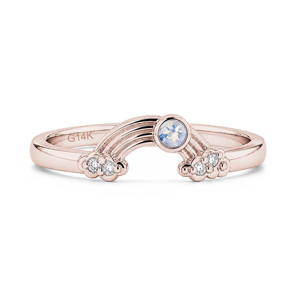 Petite Emerald Cute Rainbow Ring - LUO Jewelry #gemstone_Moonstone