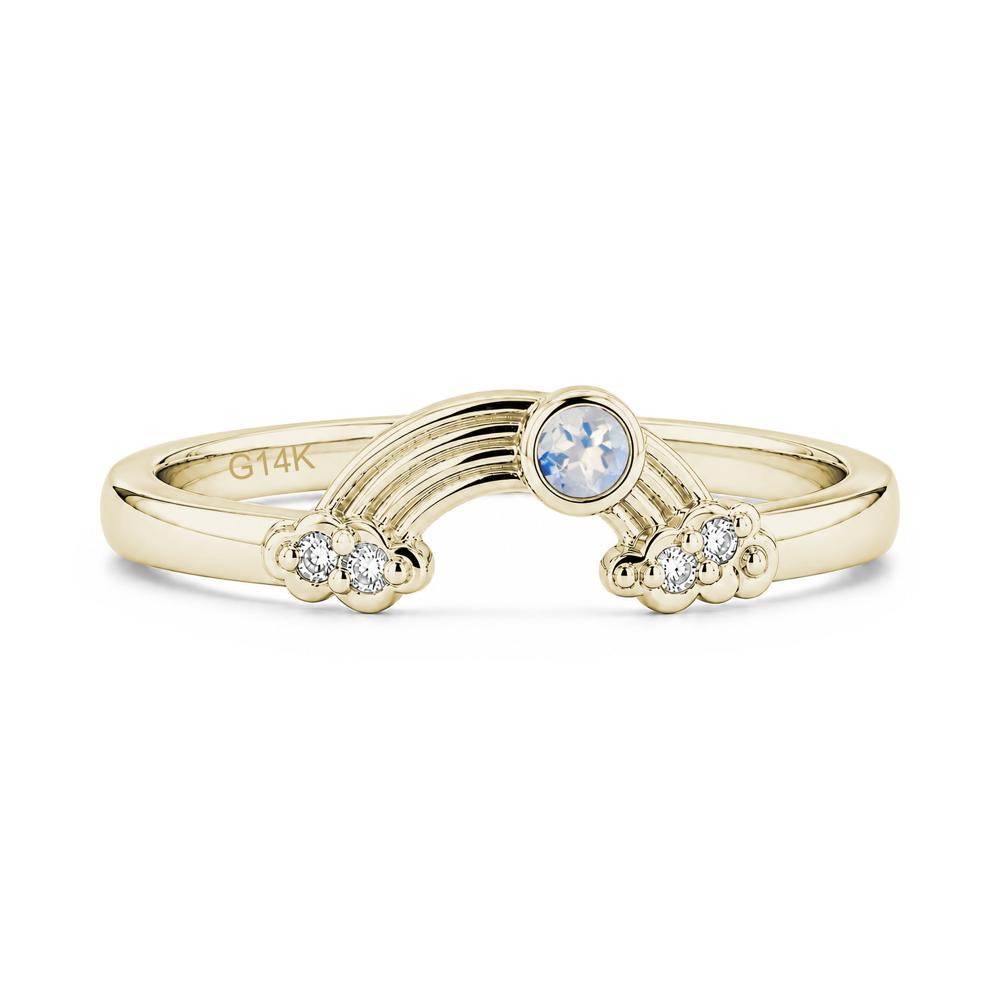 Petite Emerald Cute Rainbow Ring - LUO Jewelry #gemstone_Moonstone