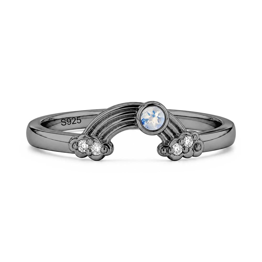 Petite Emerald Cute Rainbow Ring - LUO Jewelry #gemstone_Moonstone