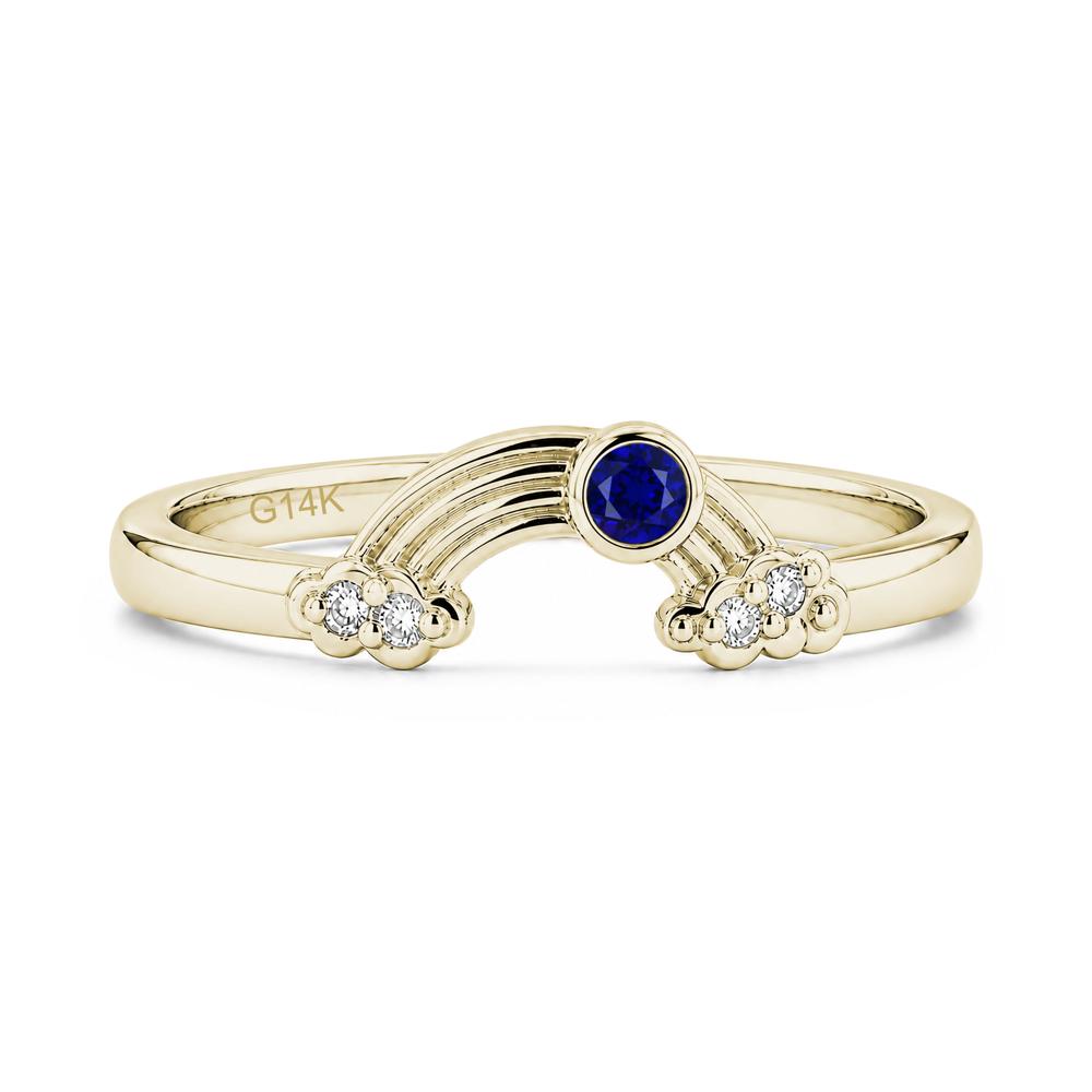 Petite Emerald Cute Rainbow Ring - LUO Jewelry #gemstone_Sapphire