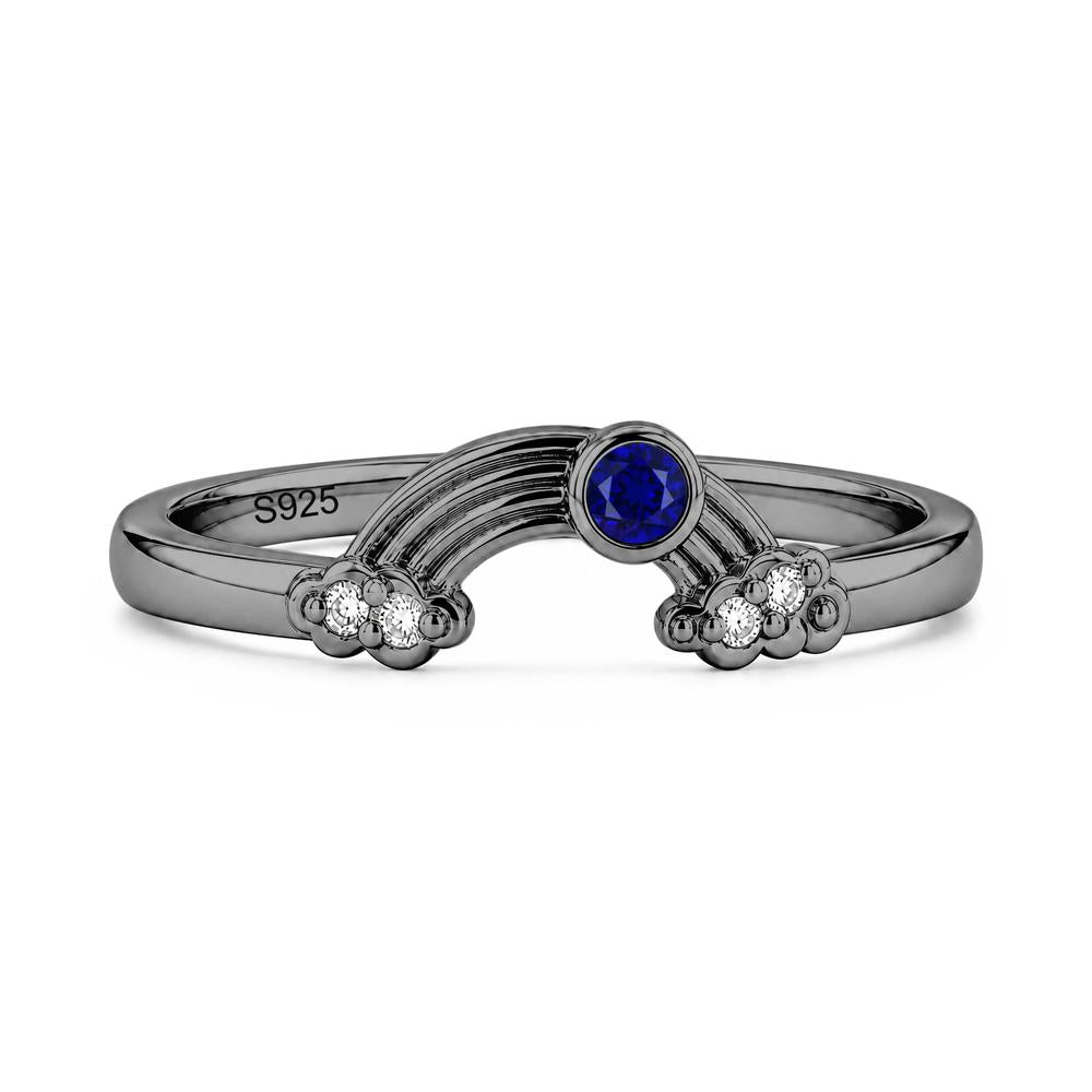Petite Emerald Cute Rainbow Ring - LUO Jewelry #gemstone_Sapphire