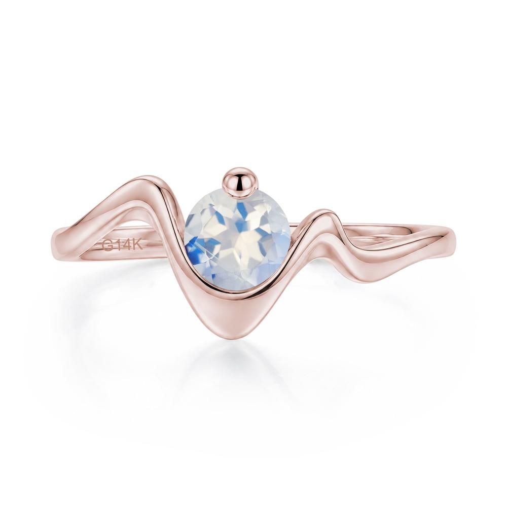 Round Shaped Amethyst Twisted Wave Ring - LUO Jewelry #gemstone_Moonstone