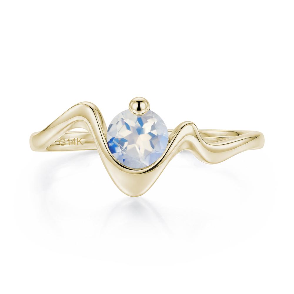 Round Shaped Amethyst Twisted Wave Ring - LUO Jewelry #gemstone_Moonstone