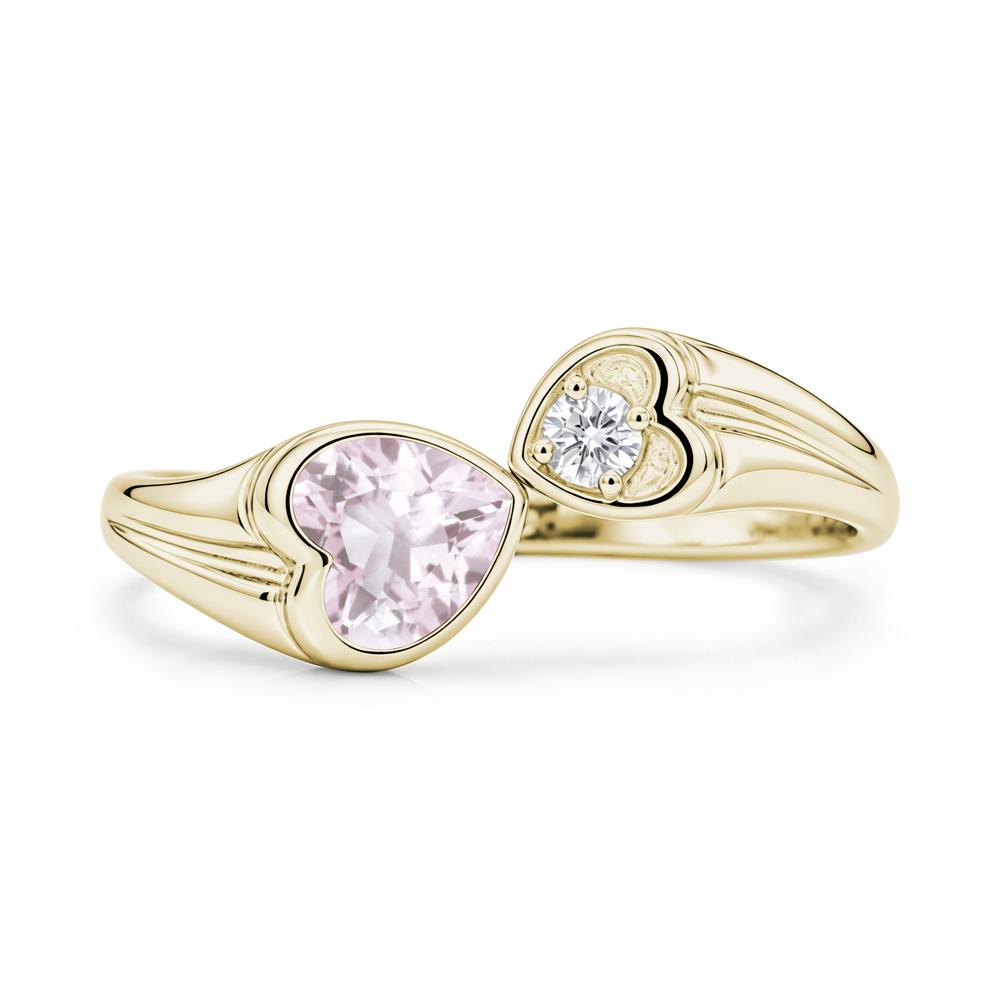 Toi Et Moi Two Stone Emerald Heart Shaped Ring - LUO Jewelry #gemstone_Morganite