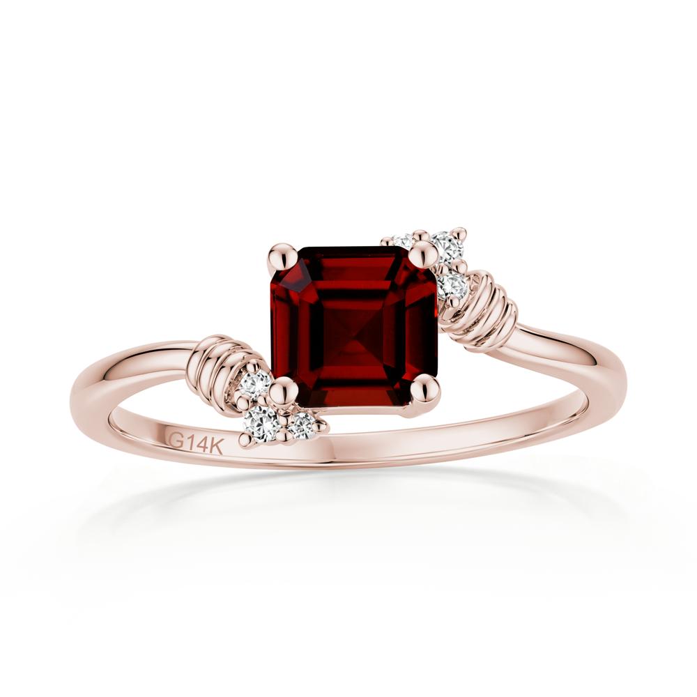 Asscher Cut London Blue Topaz Bypass Knot Ring - LUO Jewelry #gemstone_Garnet