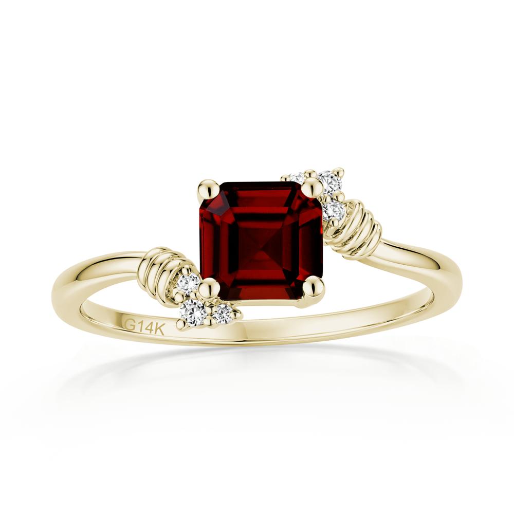 Asscher Cut London Blue Topaz Bypass Knot Ring - LUO Jewelry #gemstone_Garnet