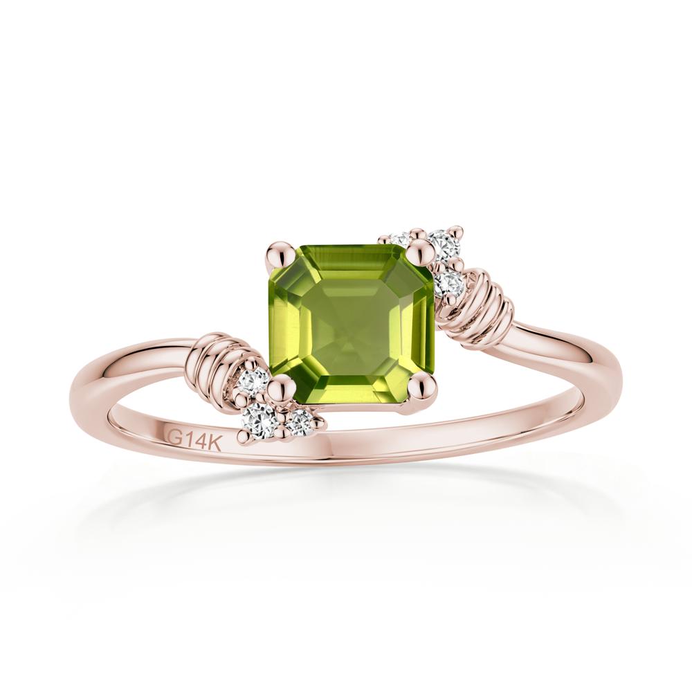 Asscher Cut London Blue Topaz Bypass Knot Ring - LUO Jewelry #gemstone_Peridot