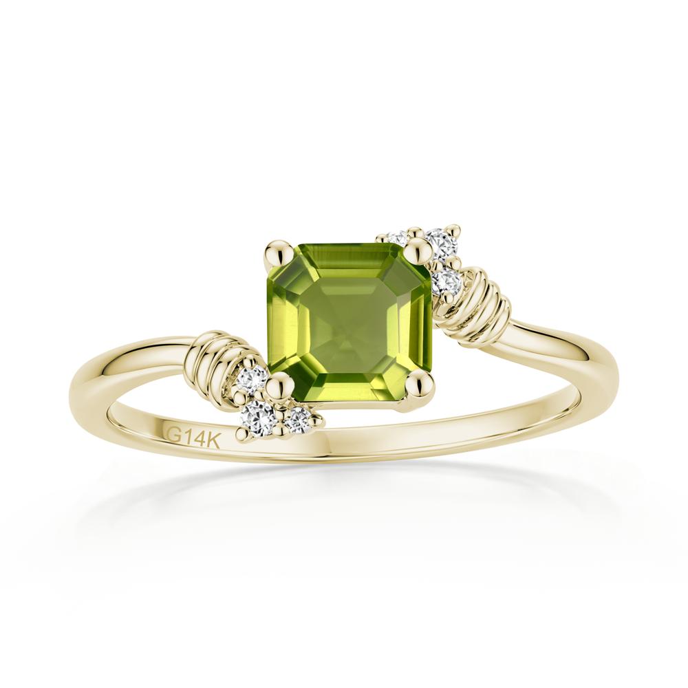 Asscher Cut London Blue Topaz Bypass Knot Ring - LUO Jewelry #gemstone_Peridot