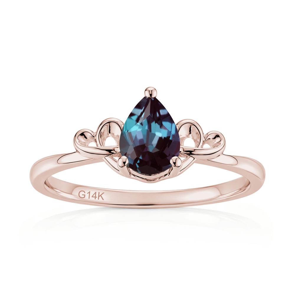 Love Knot Pear Shaped Sapphire Ring - LUO Jewelry #gemstone_Alexandrite